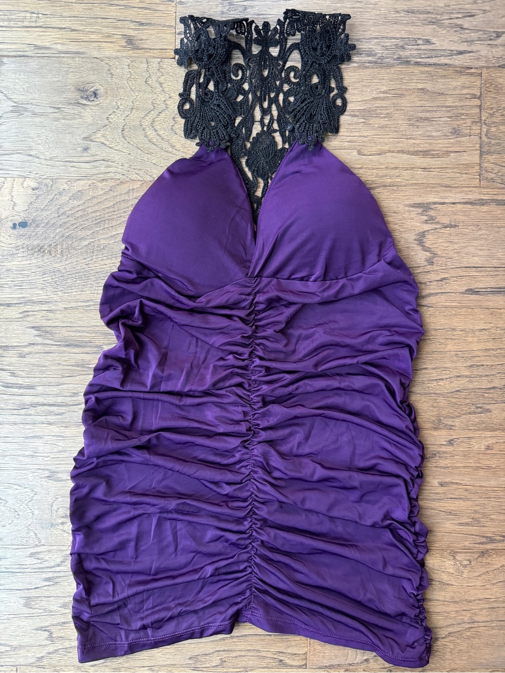 Purple Ruched Dress